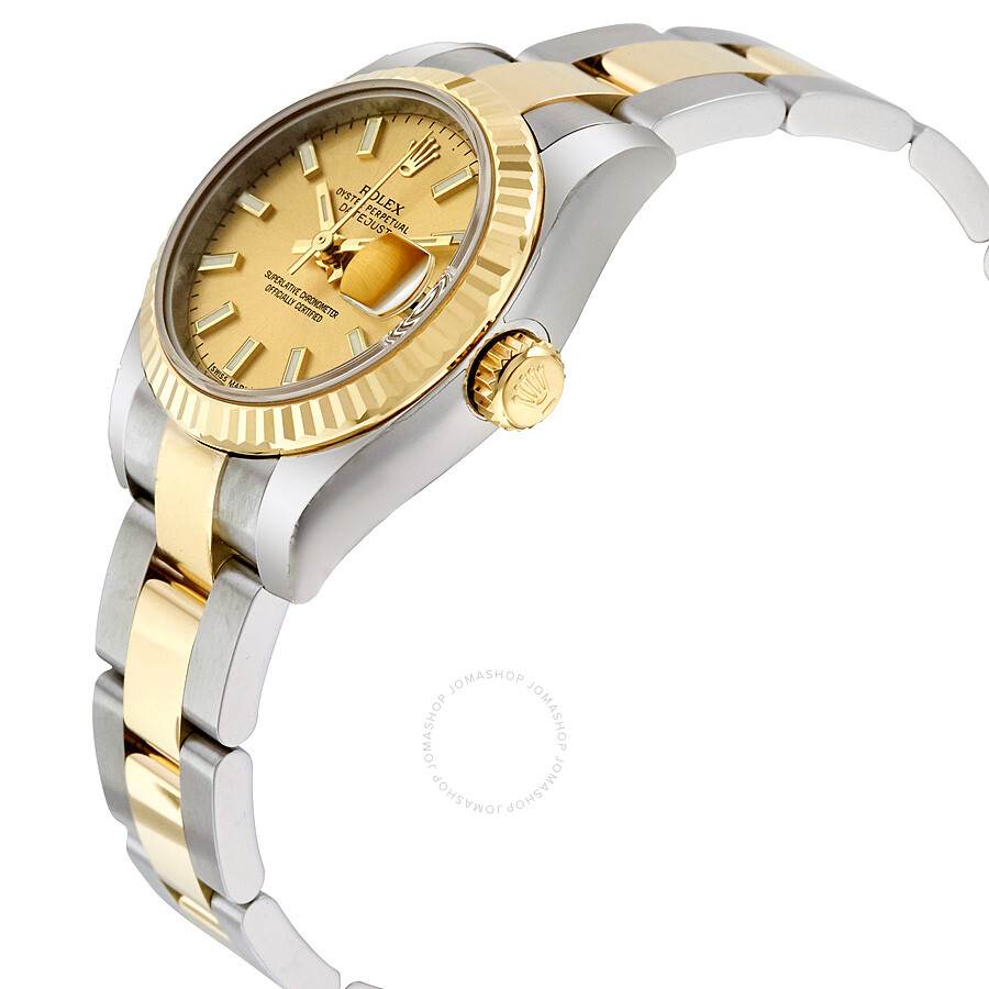 Rolex Lady Datejust Champagne Dial Stainless Steel And K Yellow