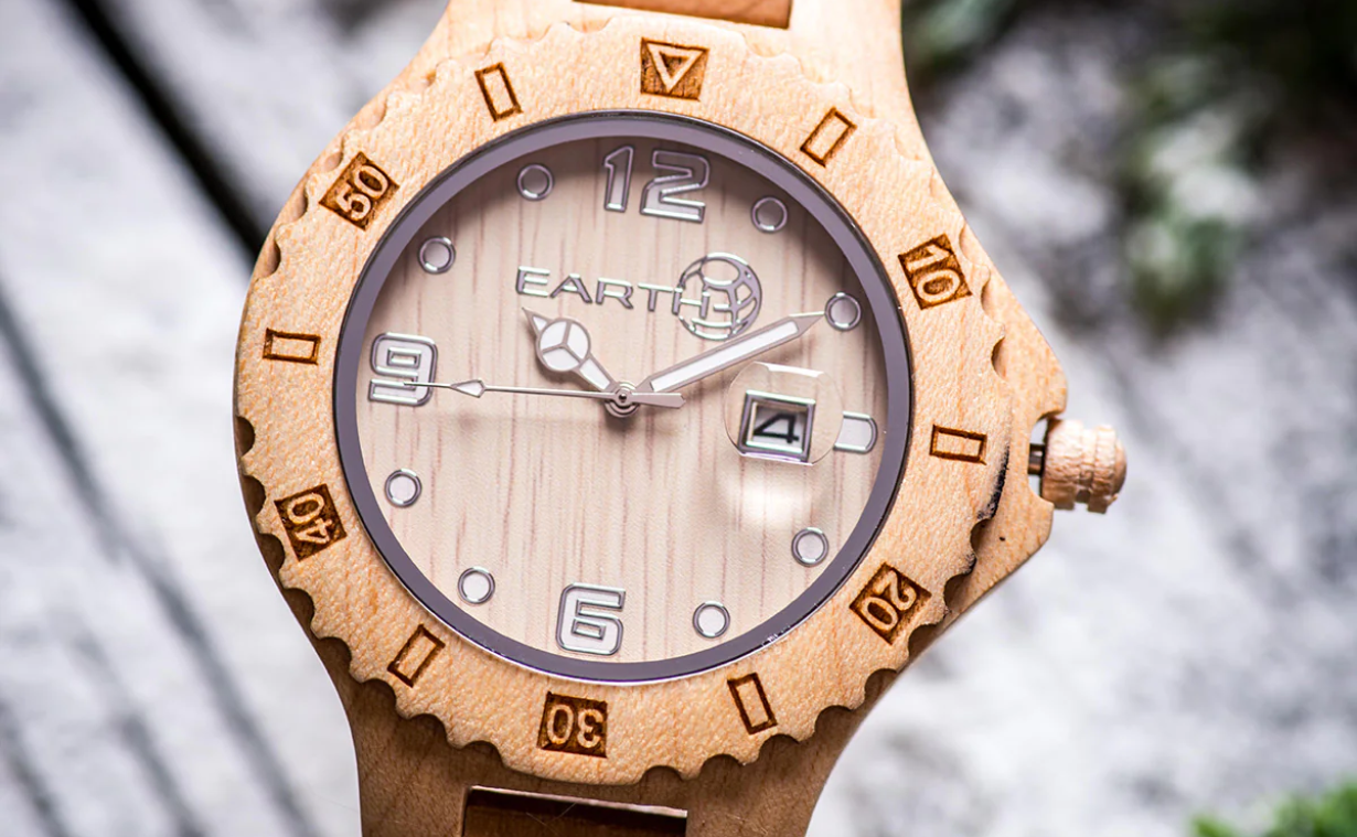 Earth cheap wooden watch