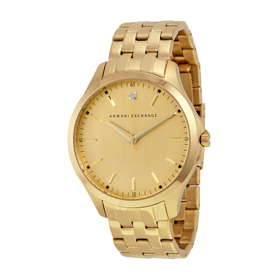 gold watch armani exchange