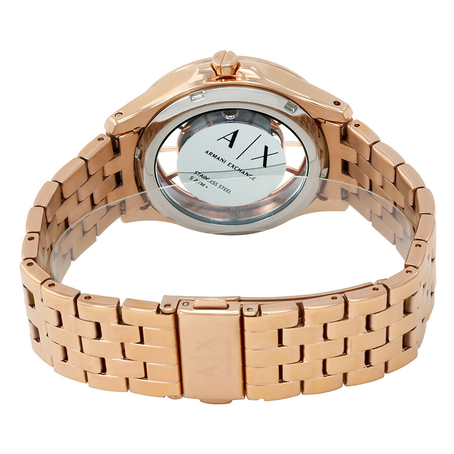 Armani Exchange Hampton Rose Gold Dial Ladies Watch AX5252  