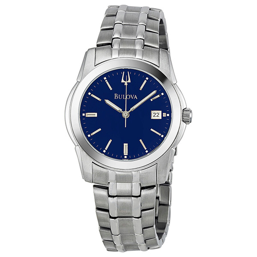 Bulova Blue Dial Stainless Steel Men's Watch 96G47 - Dress - Bulova ...