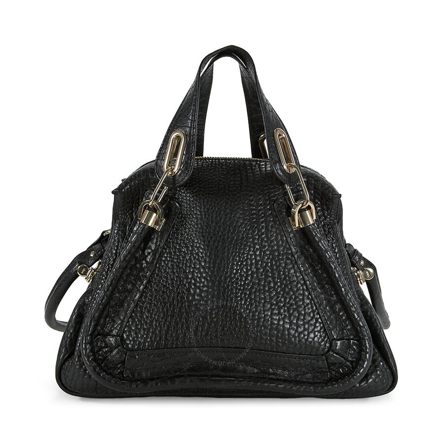 Chloe Paraty Medium Double Satchel Carry Bag - Black - Chloé Handbags ...