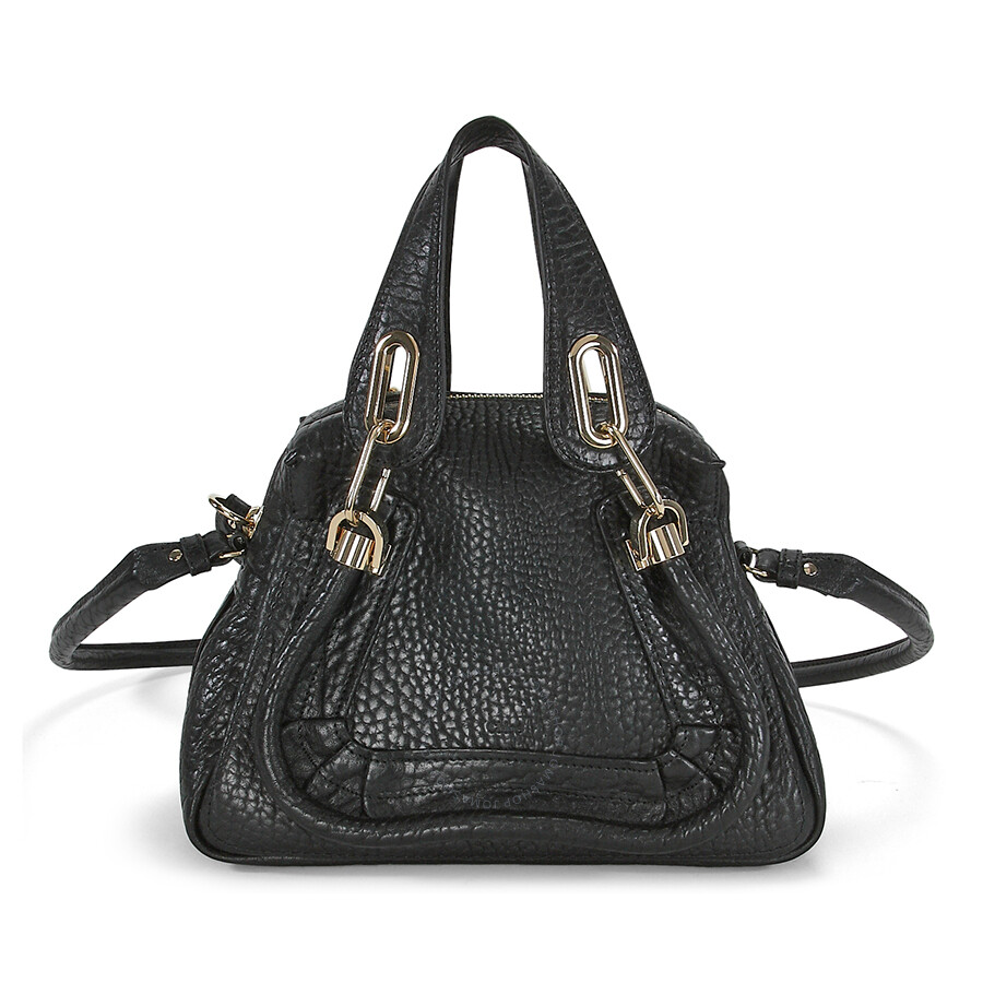 Chloe Paraty Small Leather Satchel Handbag - Black - Chloé Handbags ...