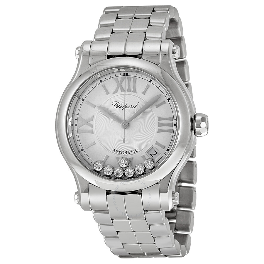 Chopard Happy Sport Automatic Silver Dial Ladies Watch 278559-3002 ...