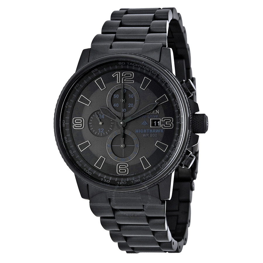 Citizen NightHawk EcoDrive Chronograph Men's Watch CA0295-58E - Eco ...