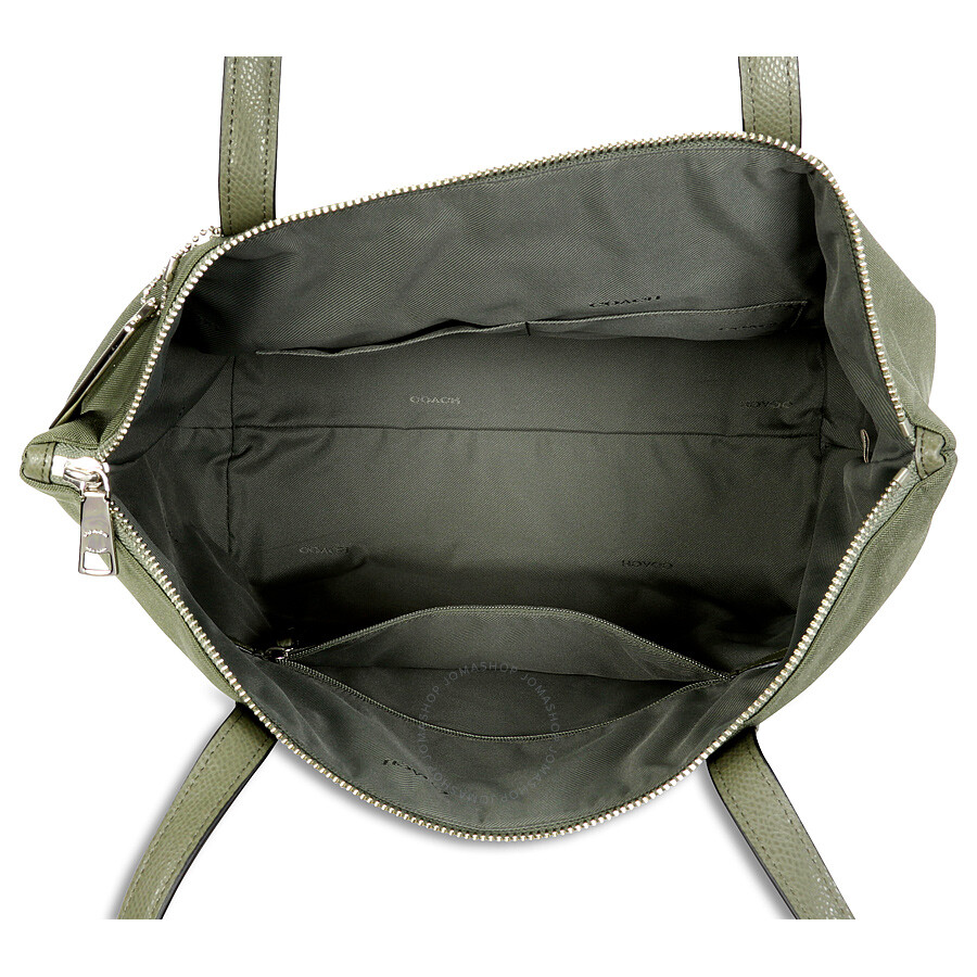 Coach Nylon Zip Tote - Silver/Surplus - Coach Handbags - Handbags ...