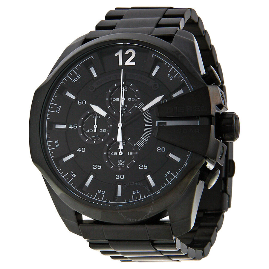 Diesel Mega Chief Chronograph Black Dial Men's Watch DZ4283 - Diesel ...