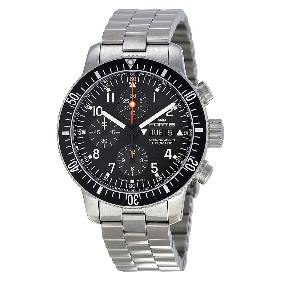 Fortis B-42 Cosmonaut Chronograph Black Dial Men's Watch 6381011M ...