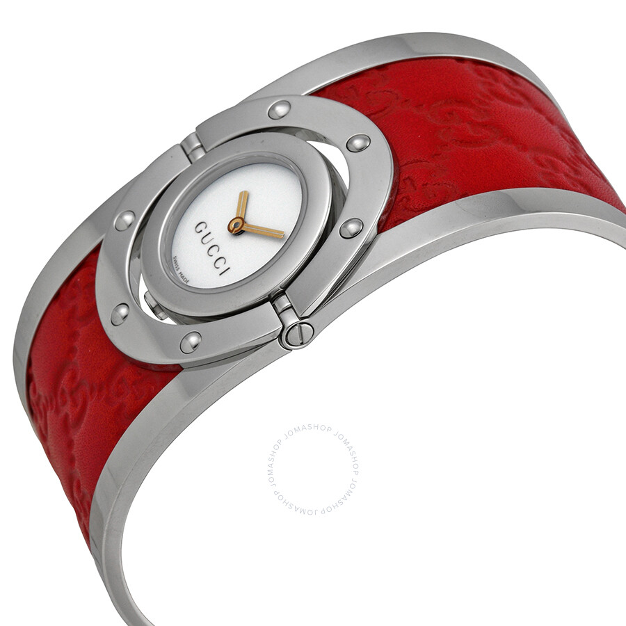 gucci twirl stainless steel ladies watch