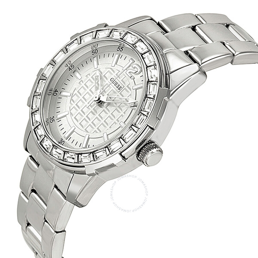 Guess Girly B White Dial Crystal Bezel Ladies Watch SU0018L1 - Watches ...