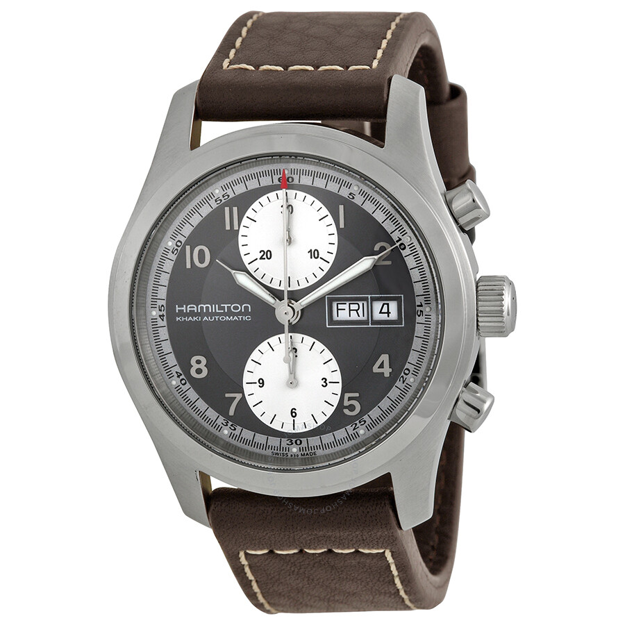 Hamilton Khaki Field Automatic Chronograph Black Dial Men ...