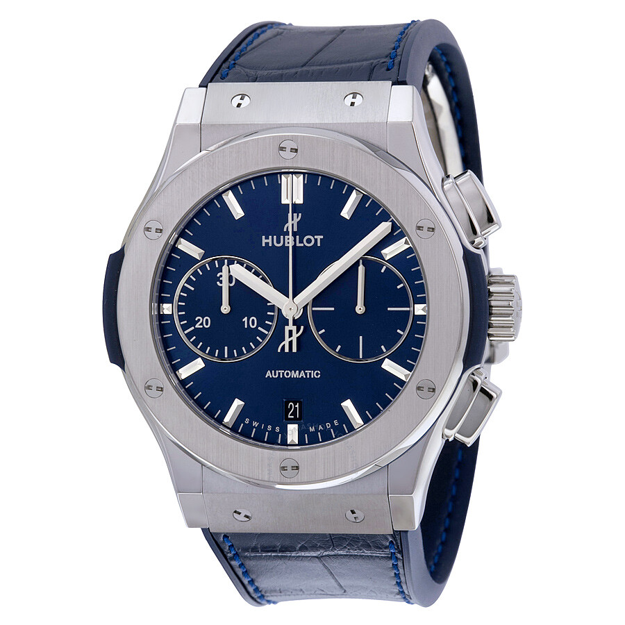 Hublot Classic Fusion Blue Sunray Dial Titanium Automatic Men's Watch ...