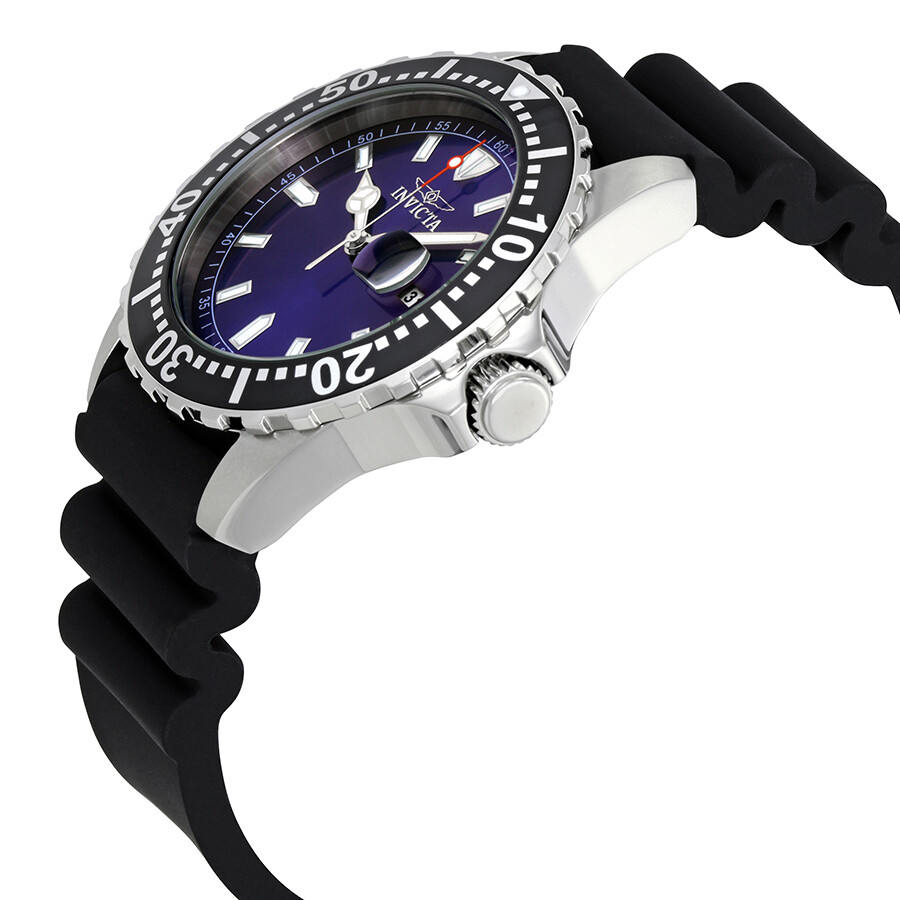 Invicta Pro Diver Blue Dial Black Polyurethane Men's Watch 10919 ...