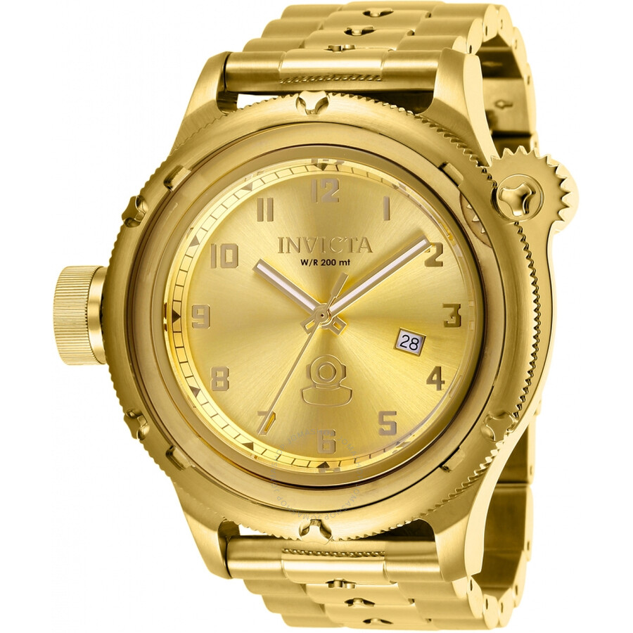 Invicta Russian Diver Gold Dial Mens Watch 26466 Russian Diver Invicta Watches Jomashop 6783