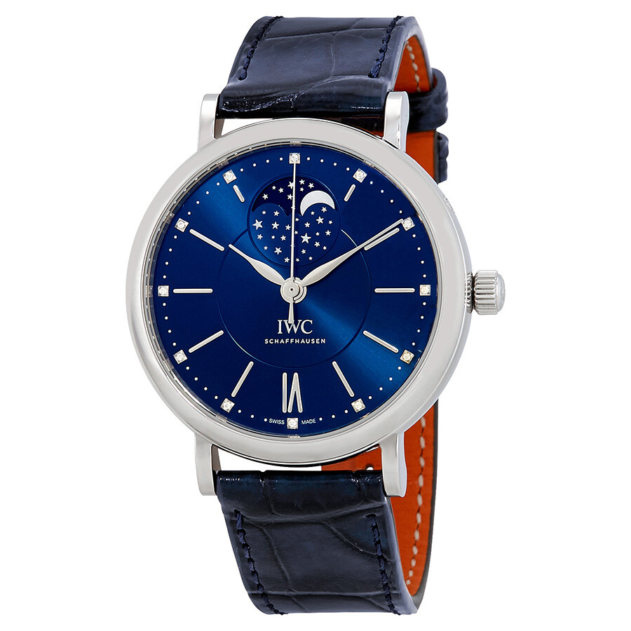 IWC Portofino Blue Dial Automatic Ladies Watch IW459006 ...