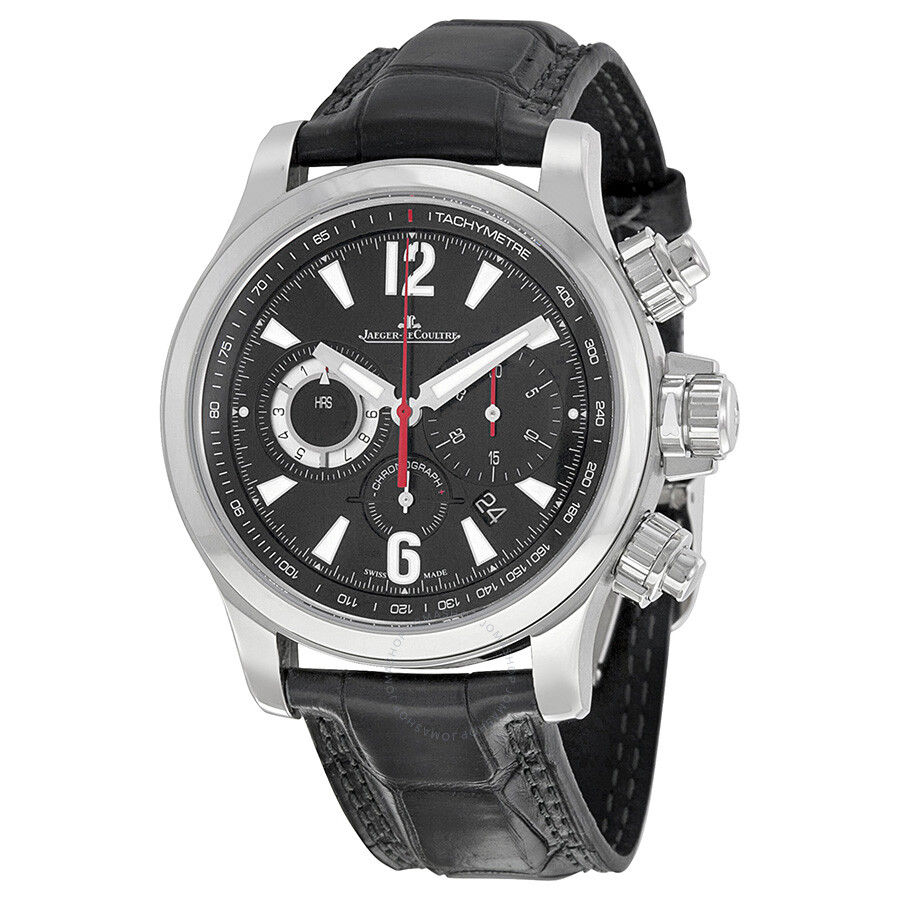 Jaeger Lecoultre Master Compressor Chronograph Black Galvanic Dial 