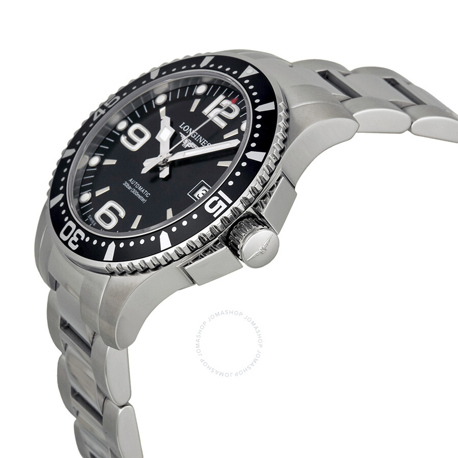 Longines Hydroconquest Sport Black Dial Stainless Steel Men's Watch L3 ...