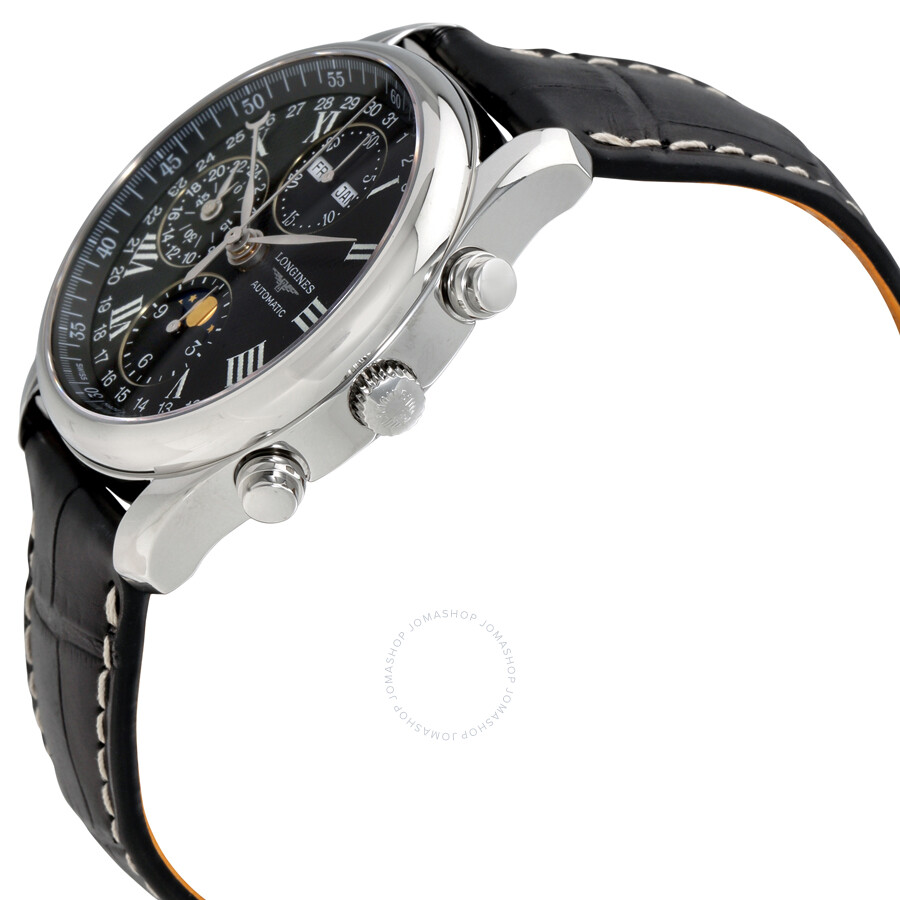 Longines Master Black Dial Chronograph Men's Watch L2.673.4.51.7 ...