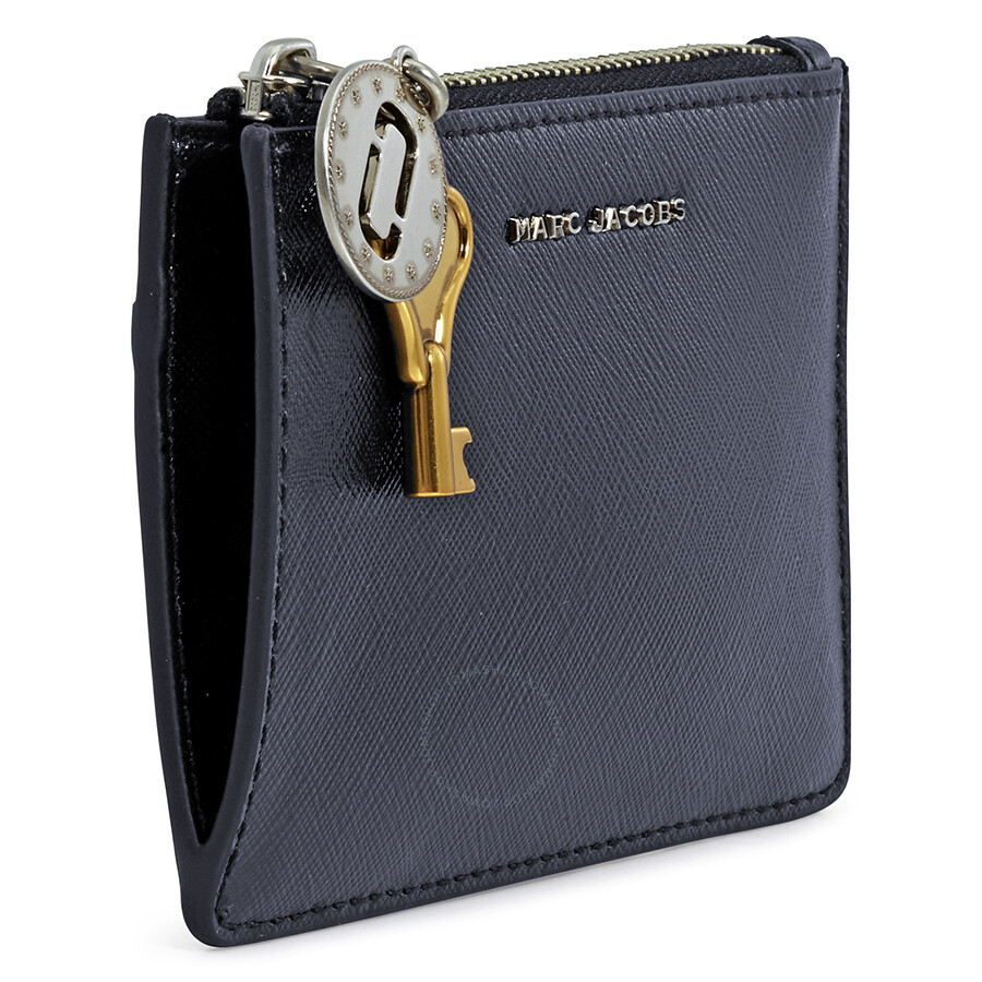 Marc Jacobs Saffiano Leather Wallet- Navy Blue - Marc by Marc Jacobs Handbags - Handbags - Jomashop