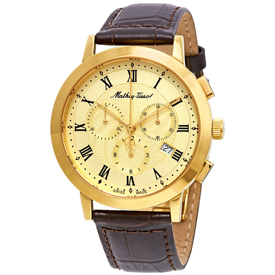 Mathey-Tissot Sport Classic Chronograph Gold Dial Men's Watch
