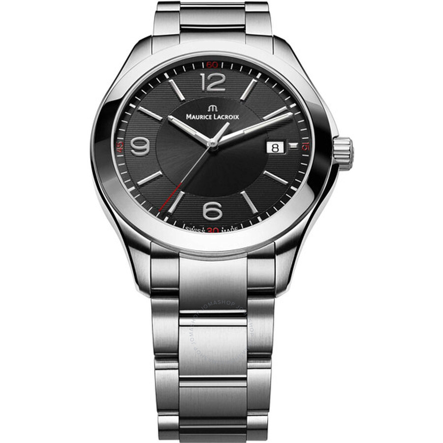 Maurice Lacroix Miros Date Black Dial Stainless Steel Men's Watch ...