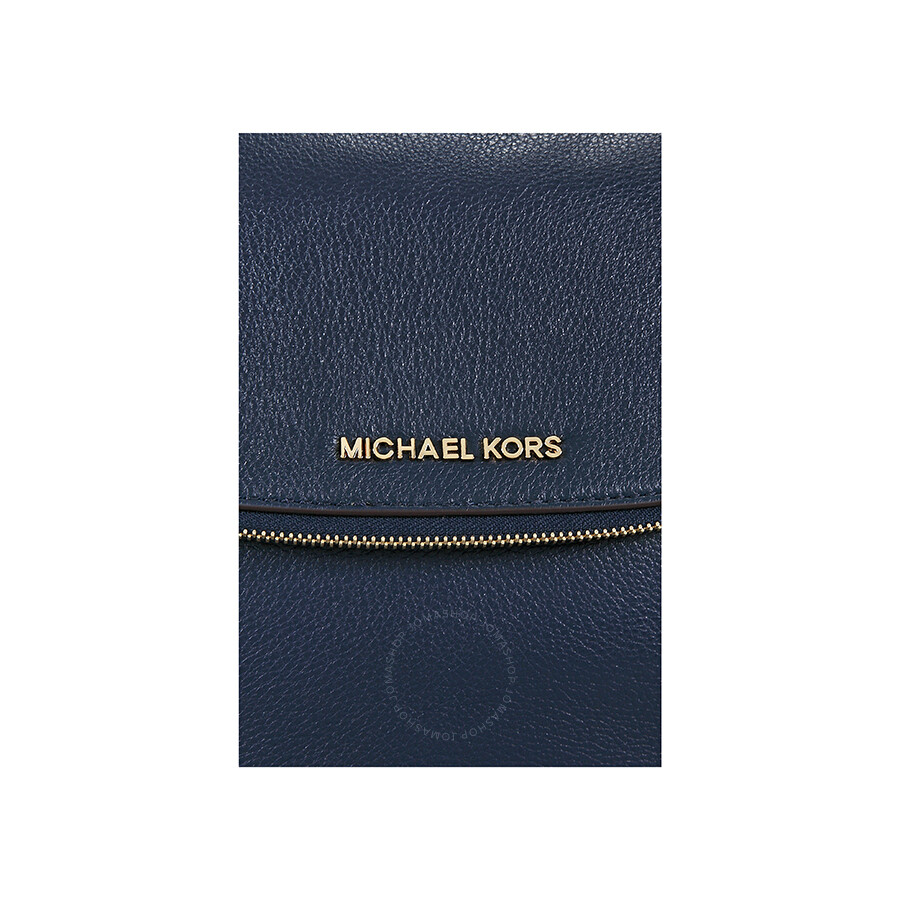 michael kors bedford large navy blue shoulder bags