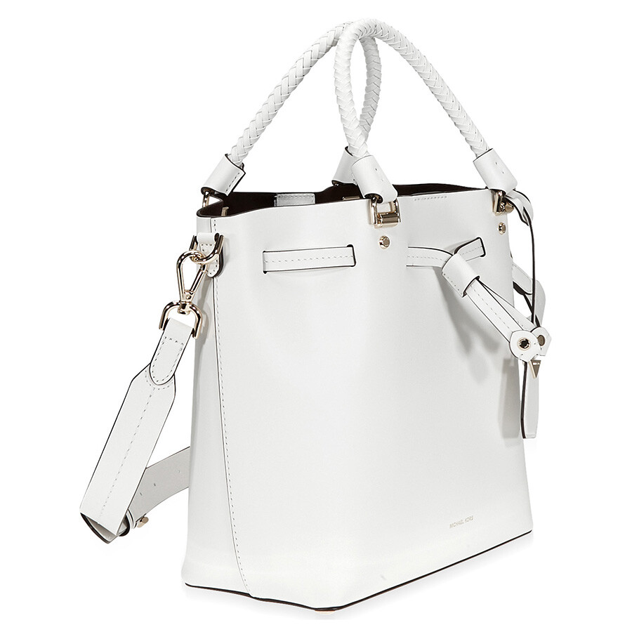 Michael Kors Blakely Medium Bucket Bag- Optic White - Michael Kors ...