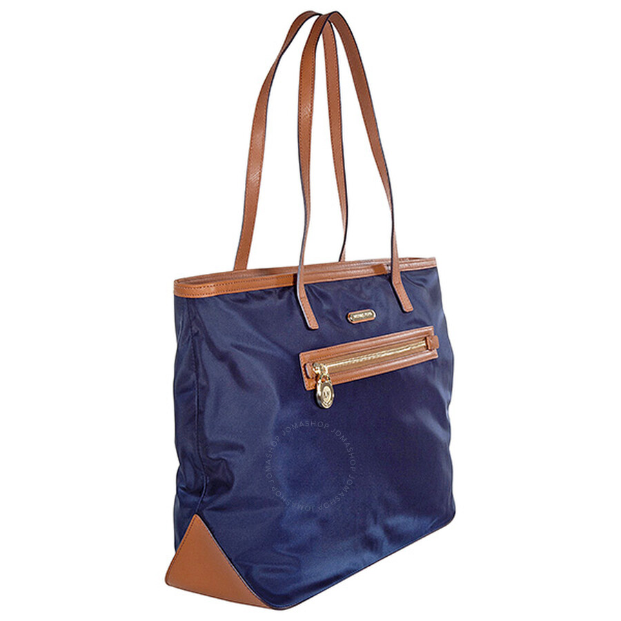 michael kors navy blue tote bag