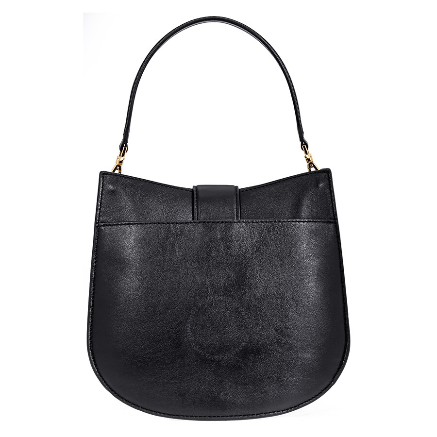 Michael Kors Lillie Medium Leather Shoulder Bag- Black - Michael Kors ...