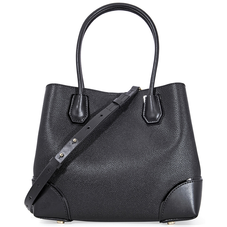 Michael Kors Mercer Medium Leather Satchel - Black - Handbags - Jomashop