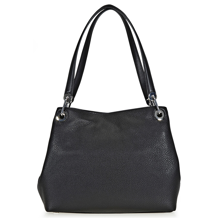 Michael Kors Raven Large Pebbled Leather Shoulder Bag - Raven - Michael ...