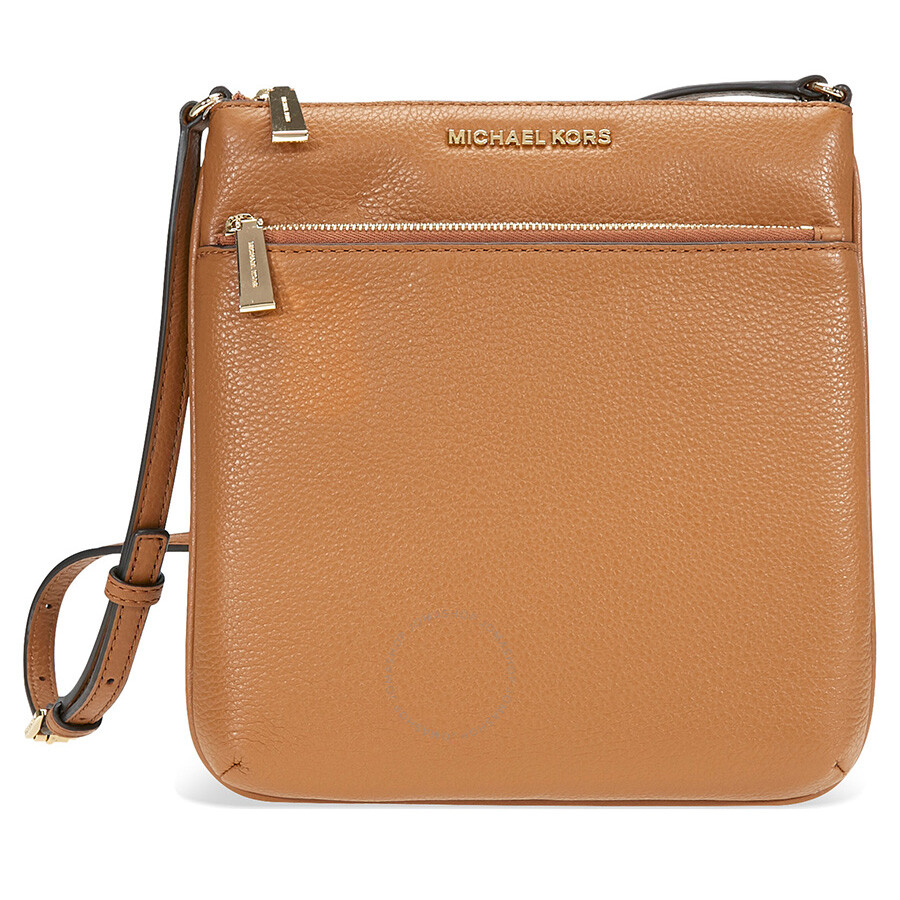 flat leather crossbody bag