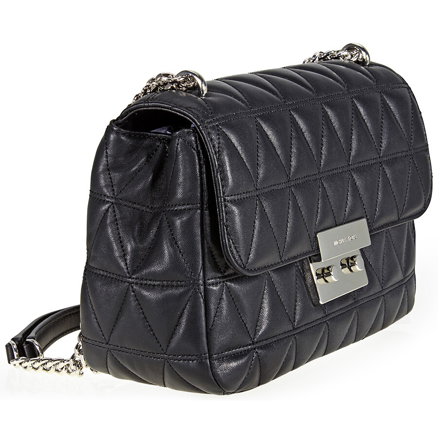 Michael Kors Sloan Large Quilted Shoulder Bag- Black - Sloan - Michael ...