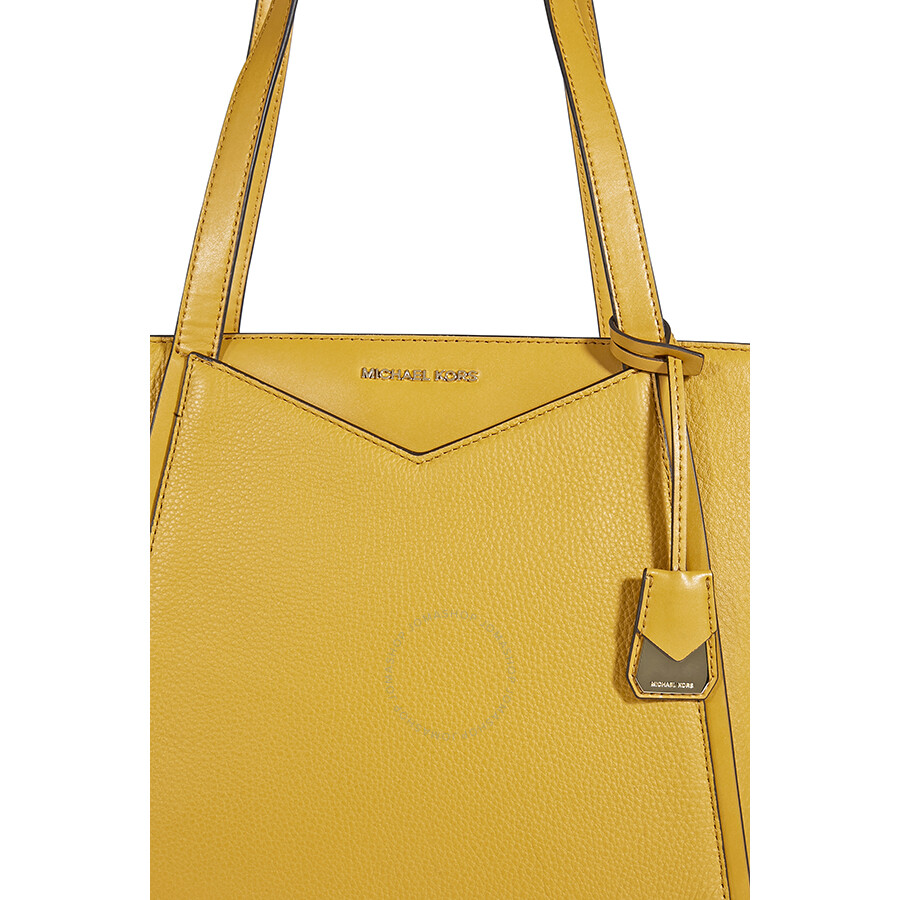 whitney small pebbled leather tote bag