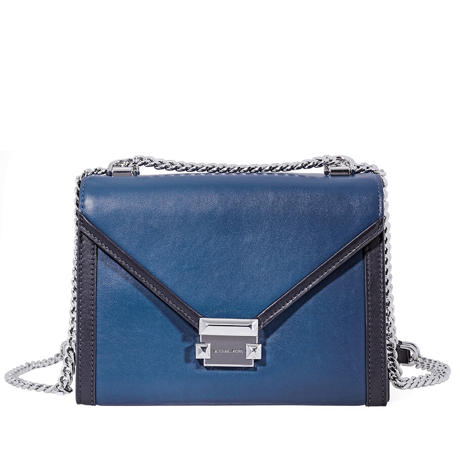 Michael Kors Whitney Large Shoulder Bag- Blue/Black - Michael Kors ...