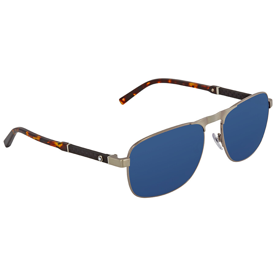 Montblanc Blue Aviator Mens Sunglasses Mb655s 12v 59 Montblanc Sunglasses Jomashop 