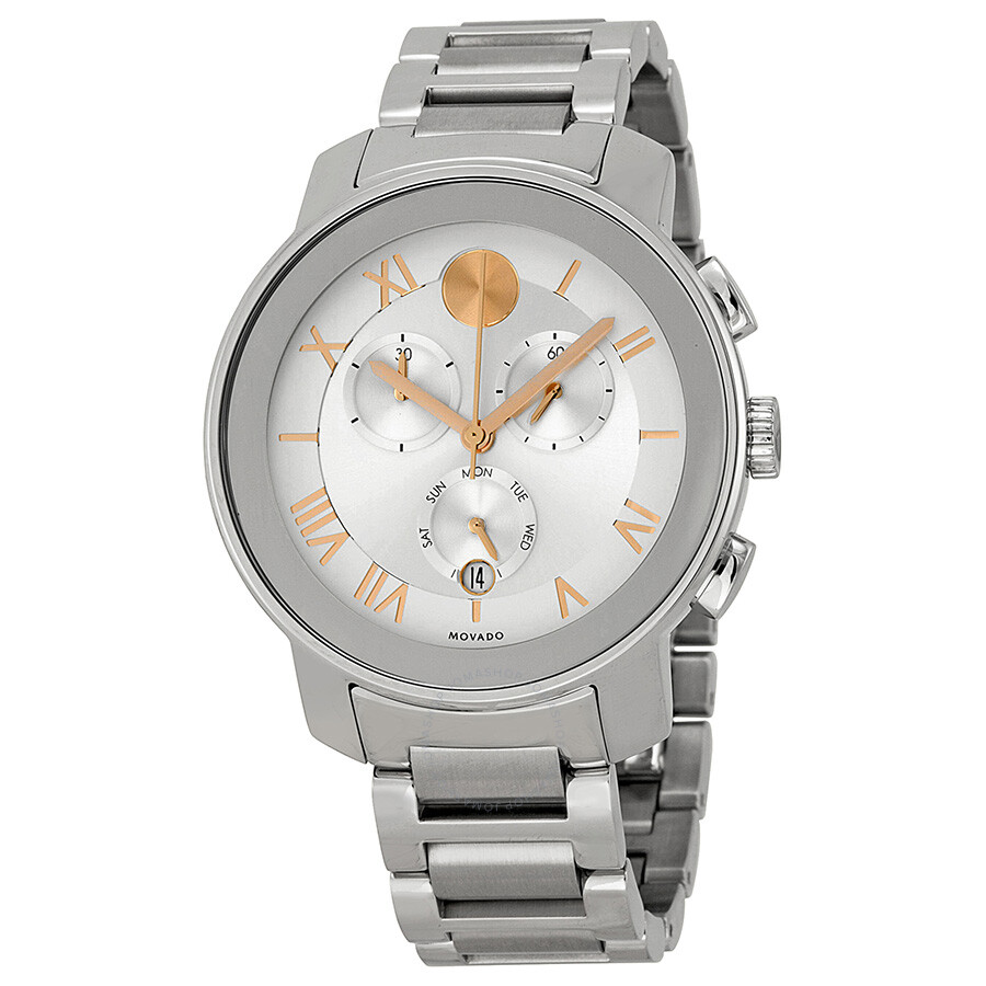 Movado Bold Chronograph Silver Dial Unisex Watch 3600205 - Bold