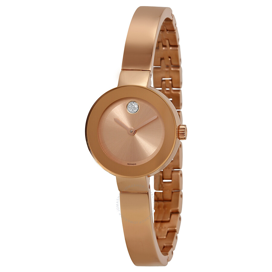 Movado Bold Rose Sunray Dial Rose Gold-tone Ladies Watch 3600286 - Bold ...