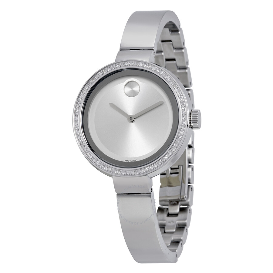 Movado Bold Silver Dial Stainless Steel Ladies Watch 3600281 - Bold ...