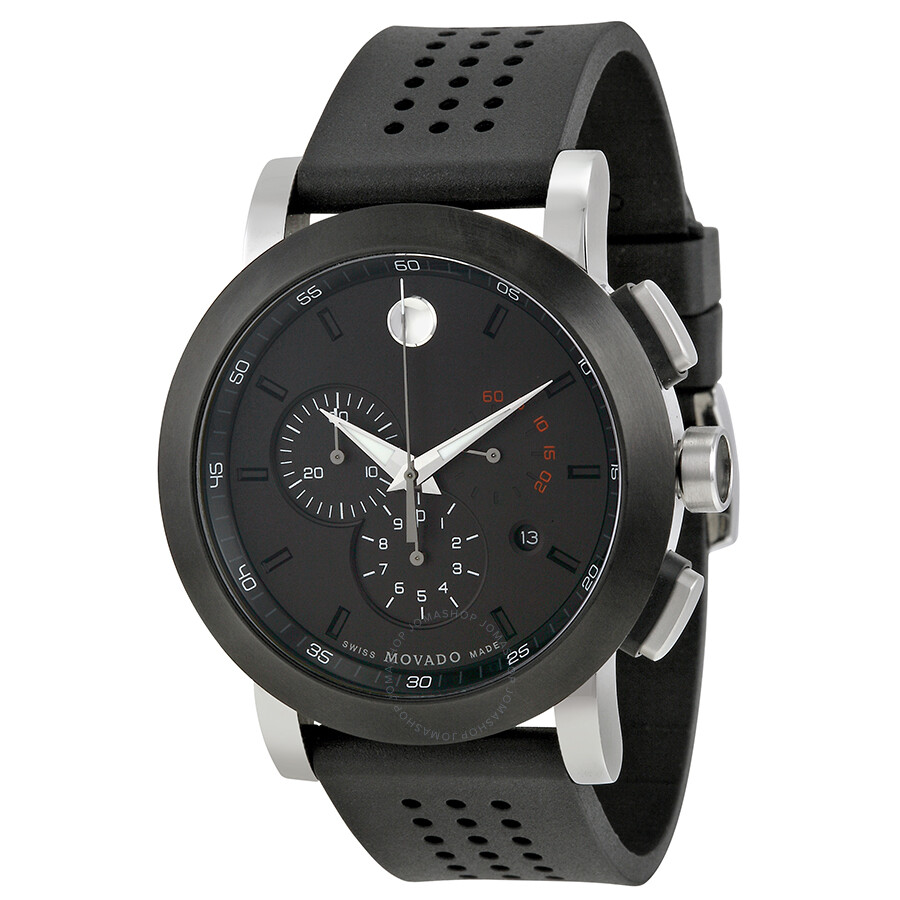 Movado Museum Black PVD Steel Chronograph Men's Watch 0606545 - Museum ...