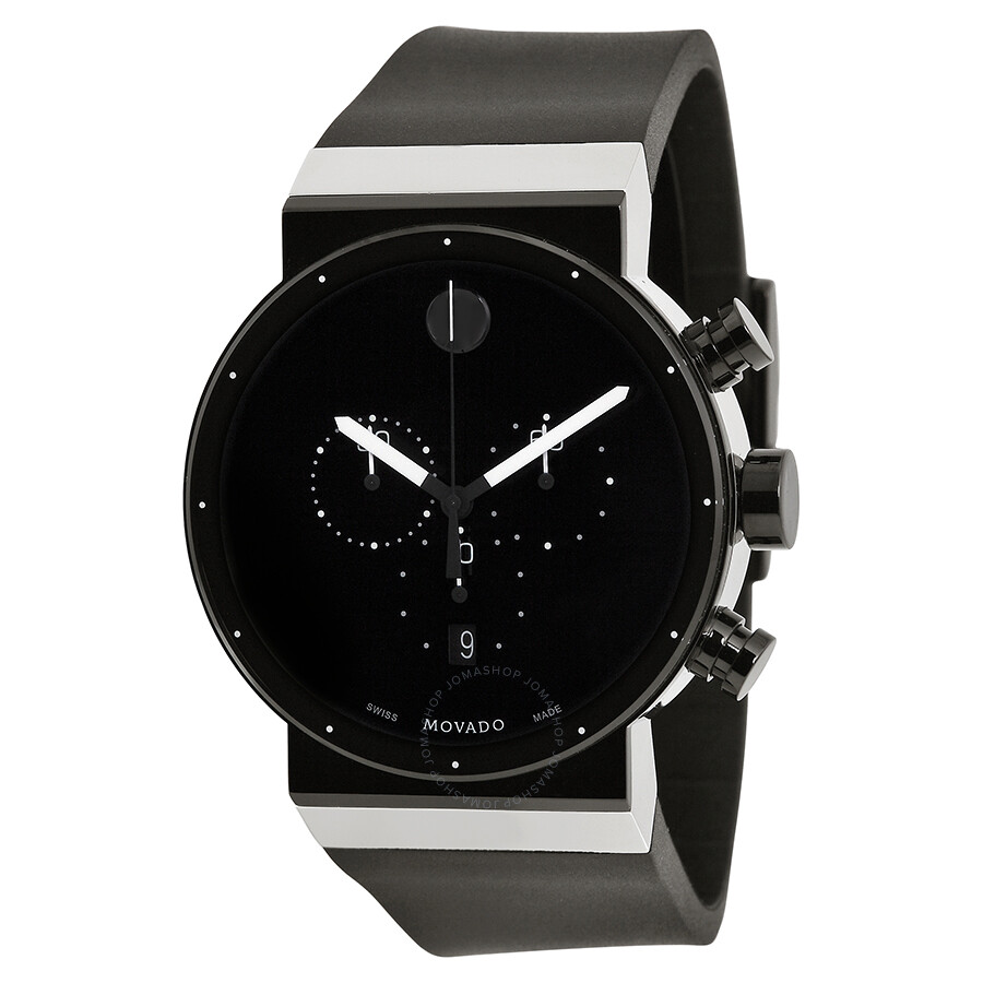 Movado Sapphire Synergy Black Dial Chronograph Men's Watch 0606501 ...