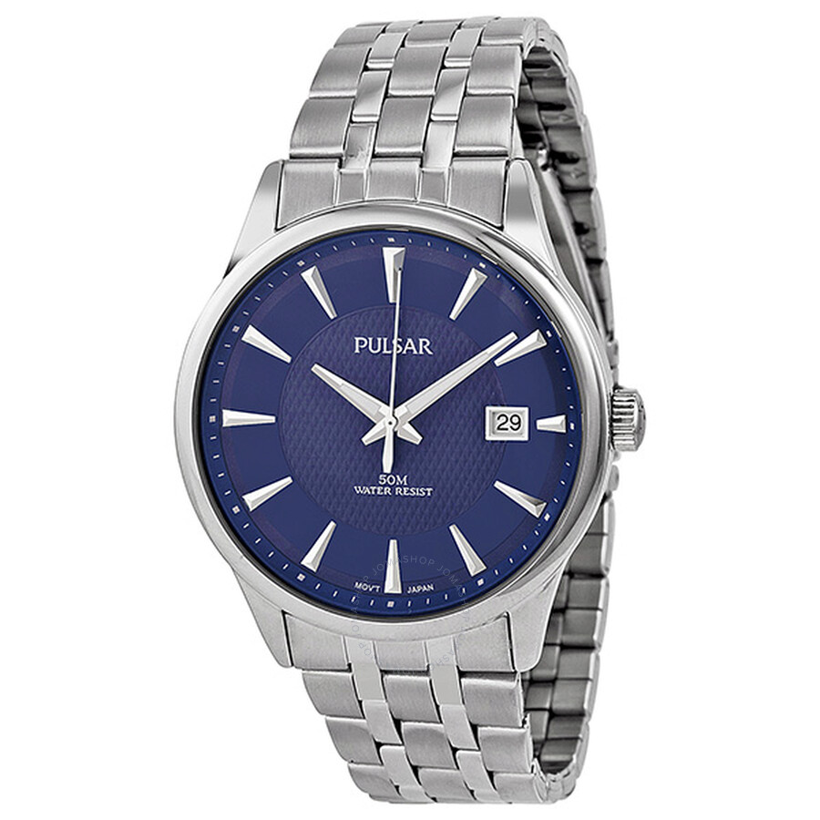 Pulsar Blue Dial Stainless Steel Men's Watch PS9025 - Pulsar - Watches ...