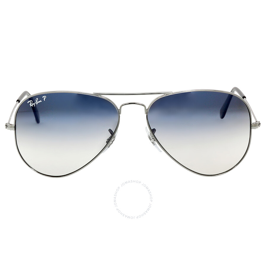 Ray Ban Aviator 58mm Sunglasses Polarized Blue Grey Gradient Rb3025 004 78 58 14 Aviator
