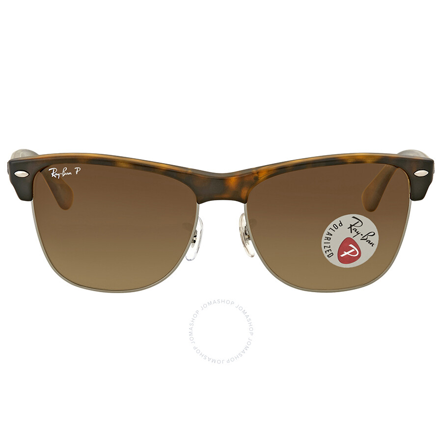 Ray Ban Clubmaster Oversized Polarized Brown Gradient Sunglasses Clubmaster Ray Ban 