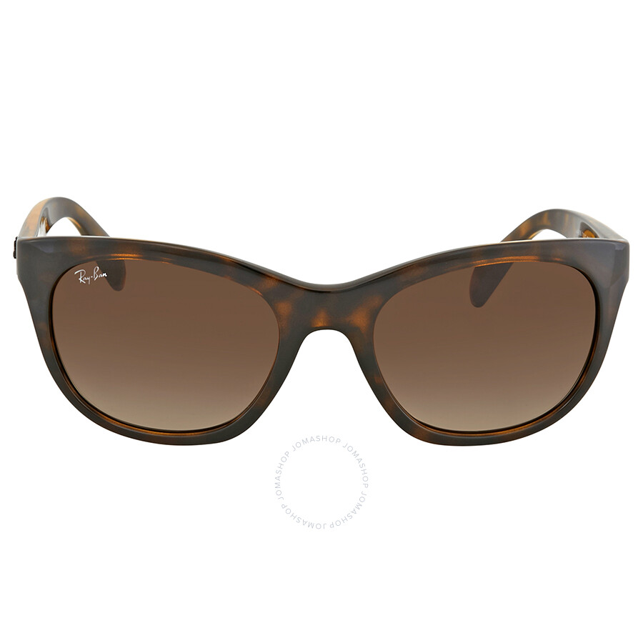 Ray Ban Highstreet Brown Gradient Rectangular Sunglasses RB4216 710/13 ...