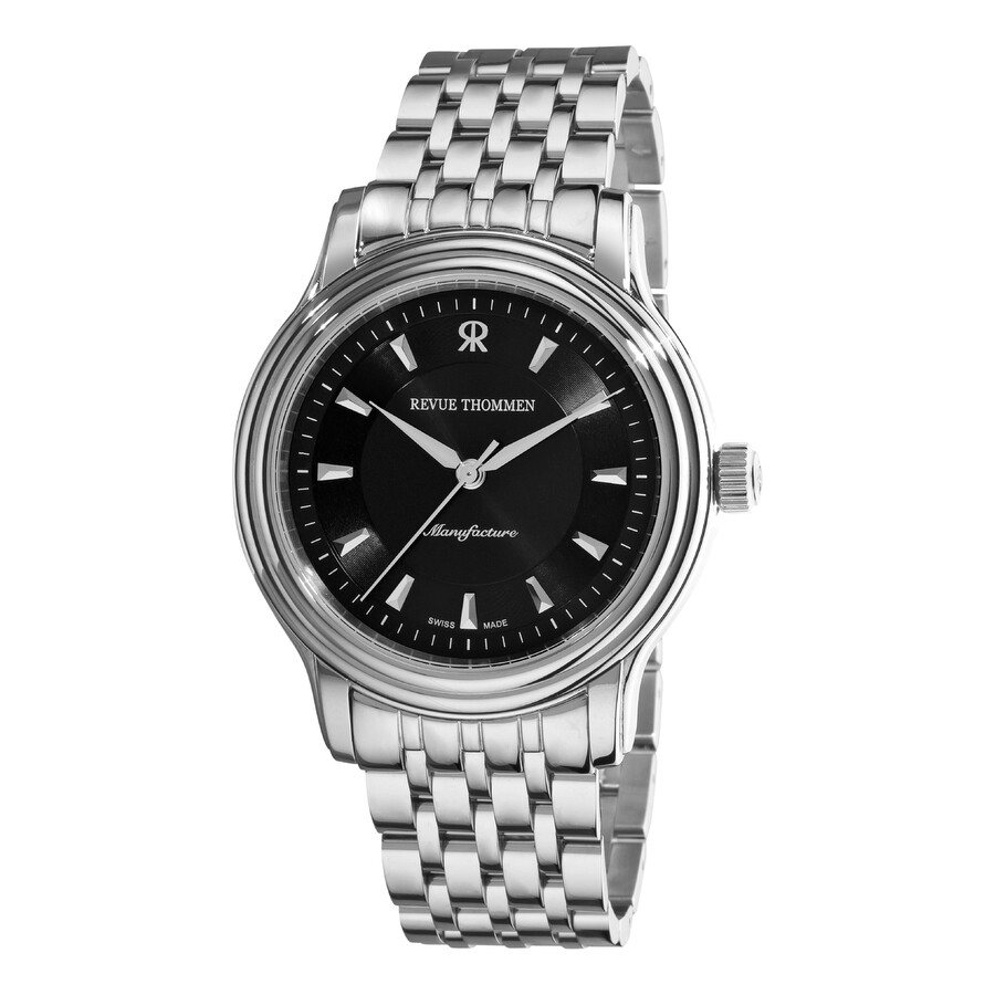 【jomashop】 automatic black dial stainless steel mens watch