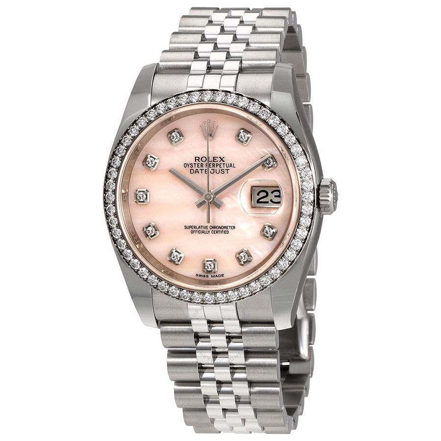 ladies rolex datejust mother of pearl