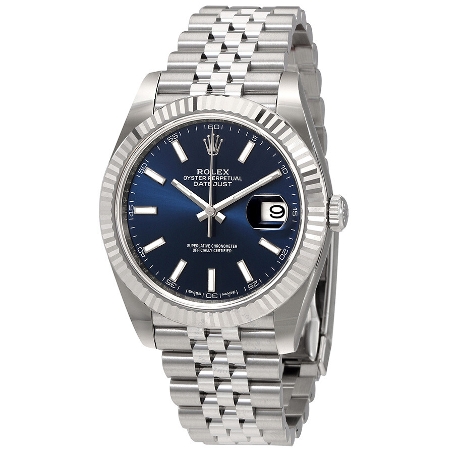 Rolex Datejust Blue Dial Automatic Men's Jubilee Watch 126334BLSJ ...