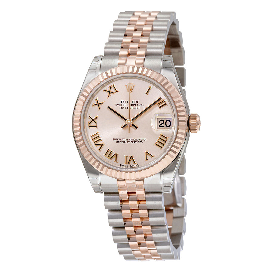 Rolex Datejust Lady 31 Pink Dial Stainless Steel And 18k Everose Gold Jubilee Bracelet Automatic