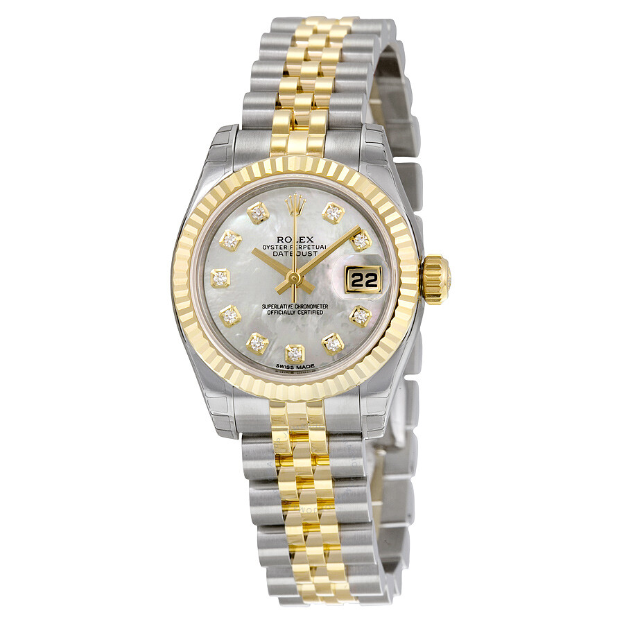 ladies rolex datejust mother of pearl